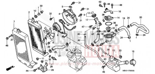 RADIATEUR VT750CX de 1999